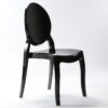 Black Resin Sophia Ghost Chair Armless CGSRB-ZG-T