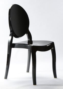 Black Resin Sophia Ghost Chair Armless CGSRB-ZG-T