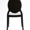 Black Resin Sophia Ghost Chair Armless CGSRB-ZG-T