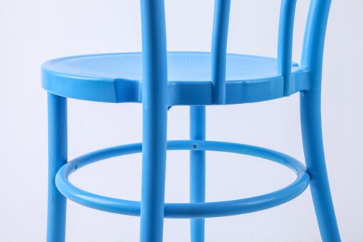 Detail Shot Blue Bentwood Festive Chair