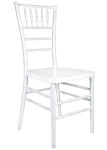 Sparkling Pearl White Resin Steel Skeleton Chiavari Chair by Chivari CCRPWSP-STEEL-AX-T