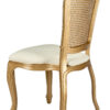 Royal Resin Gold with Ivory Vinyl Seat and Gold Rattan Back 5