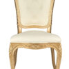 Chair Royal Resin Gold with Ivory Vinyl Seat and Ivory Vinyl Tufted Back by Chivari CRRGIT-ZG-T