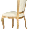 Chair Royal Resin Gold with Ivory Vinyl Seat and Ivory Vinyl Tufted Back by Chivari CRRGIT-ZG-T