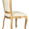 Chair Royal Resin Gold with Ivory Vinyl Seat and Ivory Vinyl Tufted Back by Chivari CRRGIT-ZG-T