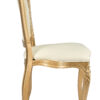 Chair Royal Resin Gold with Ivory Vinyl Seat and Ivory Vinyl Tufted Back by Chivari CRRGIT-ZG-T