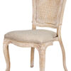 Royal Resin Natural White Washed with Burlap Seat and Natural White Rattan Back_3