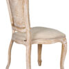 Royal Resin Natural White Washed with Burlap Seat and Natural White Rattan Back_7