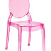 Fuchsia Clear Resin Oval Back Sophia Ghost Chair CGSRFU-ZG-T