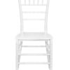 White ThinResin Chiavari Chair by Chivari, Strong One-Piece Frame, Stackable CCRW-MONO-THIN-ZG-T