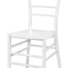 White ThinResin Chiavari Chair by Chivari, Strong One-Piece Frame, Stackable CCRW-MONO-THIN-ZG-T