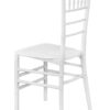 White ThinResin Chiavari Chair by Chivari, Strong One-Piece Frame, Stackable CCRW-MONO-THIN-ZG-T