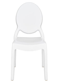 White Resin Oval Back Sophia Ghost Chair CGSRW-ZG-T