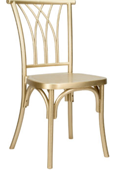 Gold Champagne Resin Willow Chair CWRG-ZG-T