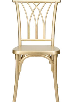 Gold Champagne Resin Willow Chair CWRG-ZG-T