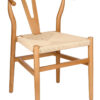 Natural Wishbone Wood Chair with Natural Rope Seat CWHWNN-ZG-T