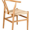 Natural Wishbone Wood Chair with Natural Rope Seat CWHWNN-ZG-T