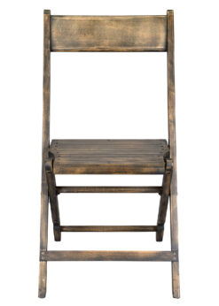 Rustic Toughwood Folding Chair - 1942 Slatted