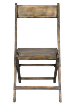 Rustic Toughwood Folding Chair - 1942 Slatted