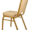 Beige Patterned Fabric Gold Steel Frame Dome Banquet Chair CQDFBE-ZF-T