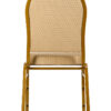 Beige Patterned Fabric Gold Steel Frame Dome Banquet Chair CQDFBE-ZF-T