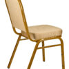 Beige Patterned Fabric Gold Steel Frame Dome Banquet Chair CQDFBE-ZF-T