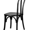 Bentwood Wood Black Restaurant Chair with Standard Square Seat by Chivari CBWB-ZG-T