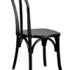 Bentwood Wood Black Restaurant Chair with Standard Square Seat by Chivari CBWB-ZG-T