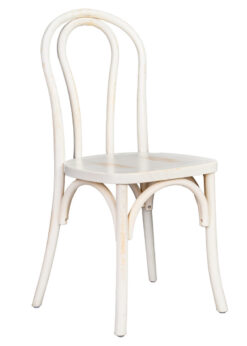 Bentwood Wood White Washed Restaurant Chair with Standard Square Seat by Chivari CBWW-ZG-T