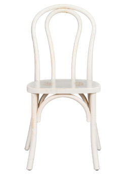 Bentwood Wood White Washed Restaurant Chair with Standard Square Seat by Chivari CBWW-ZG-T