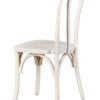 Bentwood Wood White Washed Restaurant Chair with Standard Square Seat by Chivari CBWW-ZG-T