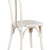 Bentwood Wood White Washed Restaurant Chair with Standard Square Seat by Chivari CBWW-ZG-T