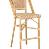 Beige and Maroon French Bistro Barstool BBPWM-AX-T