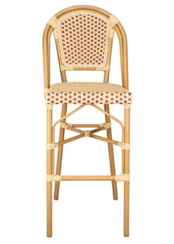 Beige and Maroon French Bistro Barstool BBPWM-AX-T