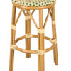 Bistro Barstool 26 PE Rattan Beige on Green