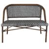 Bistro Bench Black and White Dark Pipe BNBPBLA-AX-T