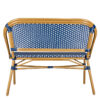 Blue on White Medium Pipe Bistro Bench BNBPBLU-AX-T