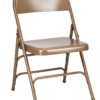 Brown Metal Folding Chair by Chivari CFMBR-CX-T