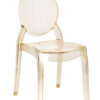 Gold Clear Resin Oval Back Sophia Ghost Chair by Chivari CGSRG-ZG-T