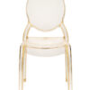 Gold Clear Resin Oval Back Sophia Ghost Chair by Chivari CGSRG-ZG-T