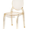 Gold Clear Resin Oval Back Sophia Ghost Chair by Chivari CGSRG-ZG-T