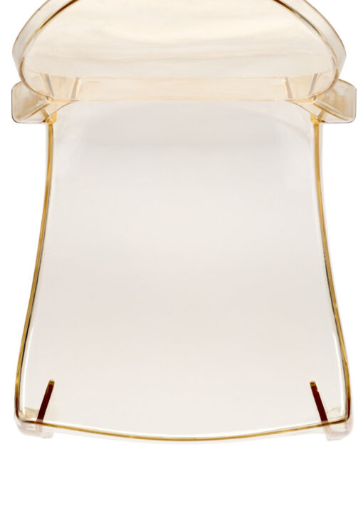 Gold Clear Resin Oval Back Sophia Ghost Chair by Chivari CGSRG-ZG-T