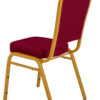 Burgundy Vinyl on Gold Frame Crown Banquet Chair CQCVBUG-ZF-T