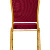 Burgundy Vinyl on Gold Frame Crown Banquet Chair CQCVBUG-ZF-T