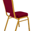 Burgundy Vinyl on Gold Frame Crown Banquet Chair CQCVBUG-ZF-T