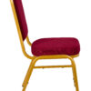 Burgundy Vinyl on Gold Frame Crown Banquet Chair CQCVBUG-ZF-T