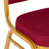 Burgundy Vinyl on Gold Frame Crown Banquet Chair CQCVBUG-ZF-T