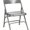 Grey Metal Folding Chair By Chivari CFMGR-CX-T