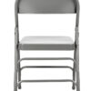 Grey Metal Folding Chair By Chivari CFMGR-CX-T