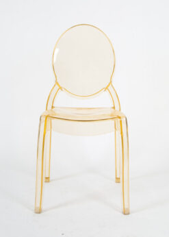 Gold Resin Oval Back Sophia Ghost Chair CGSRG-ZG-T